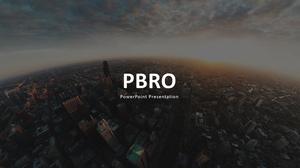 Typografie-Zeitschriftenmagazin Wind PPT Vorlage für Mode