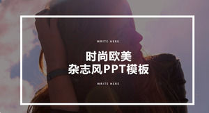 Moda Revista stil european și american de revizuire rezumat PPT șablon