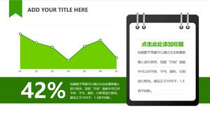 Dosya tahtası klasör açıklaması PPT çizgi grafiği şablonu