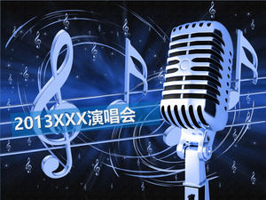 파인 마이크 PPT 배경 사진 다운로드