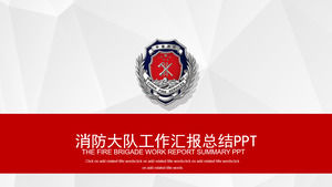 Fire Brigade Work Report PPT Template