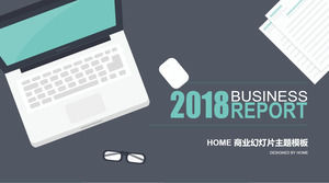 Flat card ventilation business work summary report report report ppt template