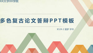 Flat colorful style paper defense PPT download