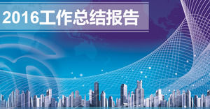 Flat style work summary report report PPT template