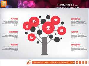 Flattened red and black with the commercial financing plan PPT chart
