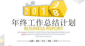 Dijital blok arka plan iş özet planı PPT şablon çevirmek, iş özeti PPT indir