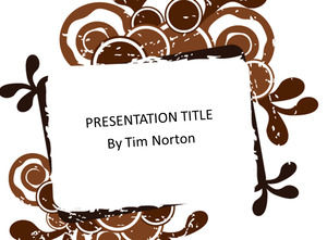 presentación de la invitación floral del grunge