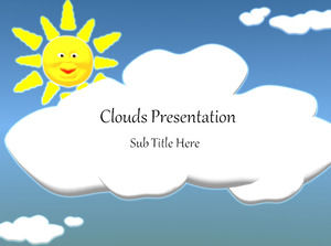 太陽とふわふわ雲