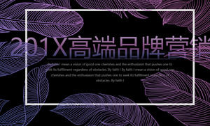 Estilo de gradiente fluorescente promoción de marca de alta gama plan de marketing plantilla PPT