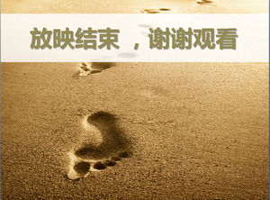 Footprint sfondo resto guardare modello PPT presentazione finale