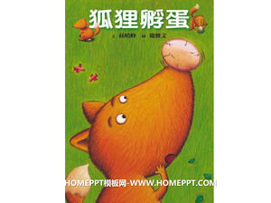 "Fox põem ovos" história livro de imagens