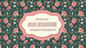 Frische und elegante schöne Schablone der Blume PPT