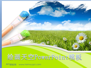 フレッシュでエレガントな自然の風景のスライドテンプレートのダウンロード