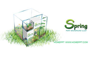 Fresh and elegant spring plant PPT template