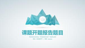 Fresh and simple topic opening report PPT template