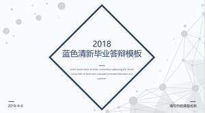 Taze mavi mezuniyet tasarım cevap PPT şablon