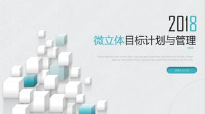 Modèle PPT d'effet stéréo nouveau cube