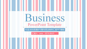 Modelo de moda fresca PPT com fundo de linhas de pó azul