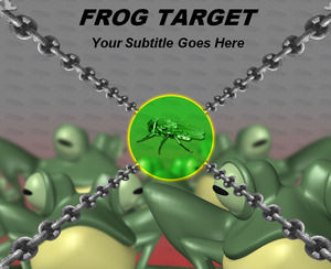 Frosch mit Insekt ppt-Vorlage