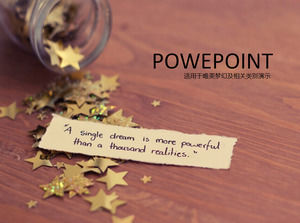 botol penuh bintang bintang cinta romantis ppt Template