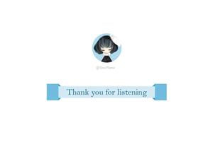 Gadis kartun avatar halaman akhir PPT