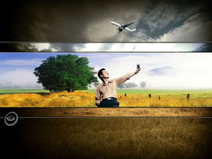 Glass texture of the personal profile PPT template download