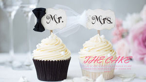 奶油甜点蛋糕背景免费下载的美食幻灯片模板