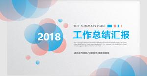 Modello PPT di sintesi di bolla di gradiente cerchio