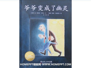 "Vovô se torna um fantasma" história livro de imagens PPT