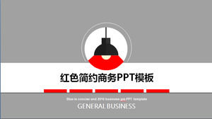 couleur grise et rouge micro - atmosphère de personnalité de style dimension modèle de rapport ppt d'affaires