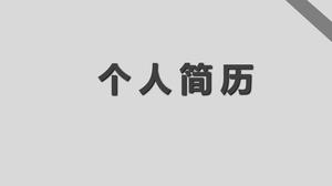 Modèle PPT de CV de recherche d'emploi stable gris