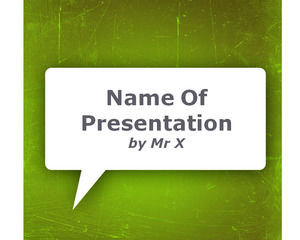 Plantilla de PowerPoint fondo verde burbuja de dibujos animados