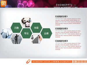 녹색 청소 작업 요약 보고서 PPT 차트