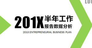 Modèle d'analyse de données générales concises vertes PPT