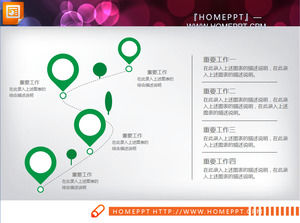 สีเขียวรายงานแฟบทำงานสรุปแผนภูมิดาวน์โหลด PPT