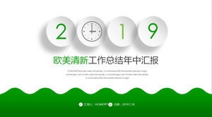 Yeşil Taze Mikro Stereo Yıl Ortası Çalışma Özeti PPT Şablonlar