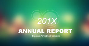 Modèle PPT de style iOS texturé verre vert givré