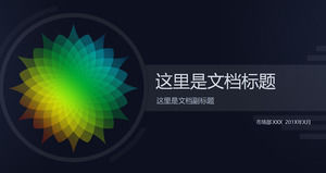 Green gradient graphic background PPT template