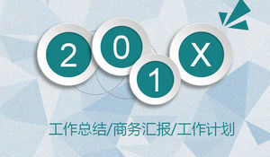 Descarga gratuita de la plantilla PPT micro-estéreo polígono verde