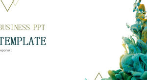 Verde Simplu Creative vopsea de vopsea de design de arta de design de tip PPT