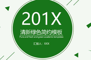 Zielone proste płaskie tło graficzne szablon PPT do pobrania za darmo