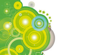 Groovy vert vintage cercles modèle powerpoint