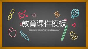 Hand gezeichnete Schablone der Karikaturkreidetafel PPT