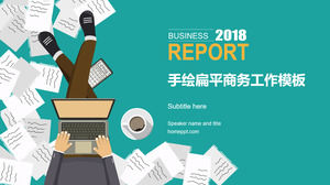 Modello di rapporto rpt di rapporto di lavoro di affari del ventilatore del fumetto casuale dipinto a mano di affari casuali