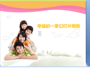 Glückliche einer der dynamischen Eltern-Kind-PPT-Vorlage herunterladen