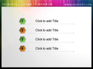 Hexagon PPT chapter navigation button