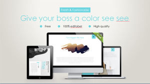 在歐洲和美國的風電業務工作報告PPT模板平高