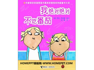 "Estoy totalmente de no comer tomates" PPT historia de libro de imágenes