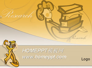 插畫風格教師用書PPT模板下載