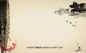 Ink style Chinese style PPT background picture